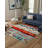 Machine Woven Polypropylene Area Rug in Teal/Orange/Beige-88520883