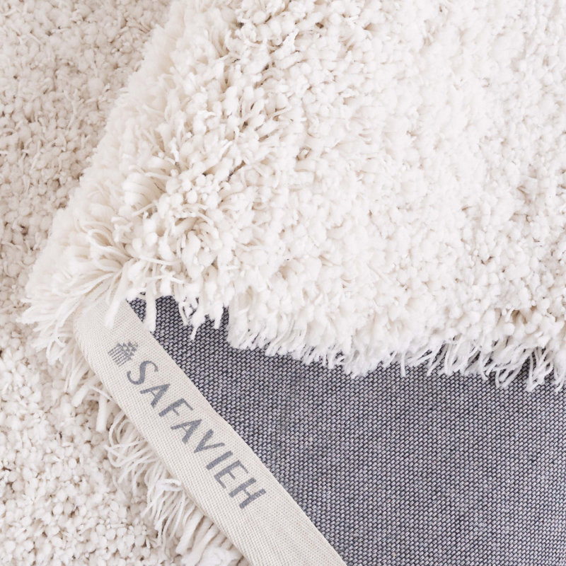 Luxe Shag Hand Tufted/ Hooked Performance Solid Color Rug, Rectangle 5' x 8'