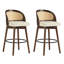 Ensemble de 2 chaises d'appoint en bois