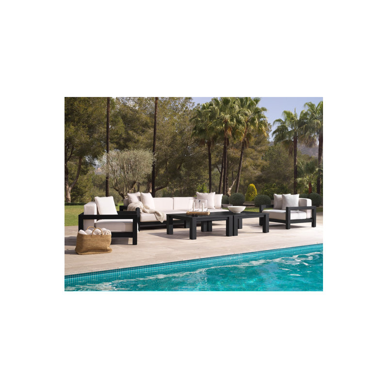 Cap-Antibes Outdoor 4 - Seat Patio Sofa, Black