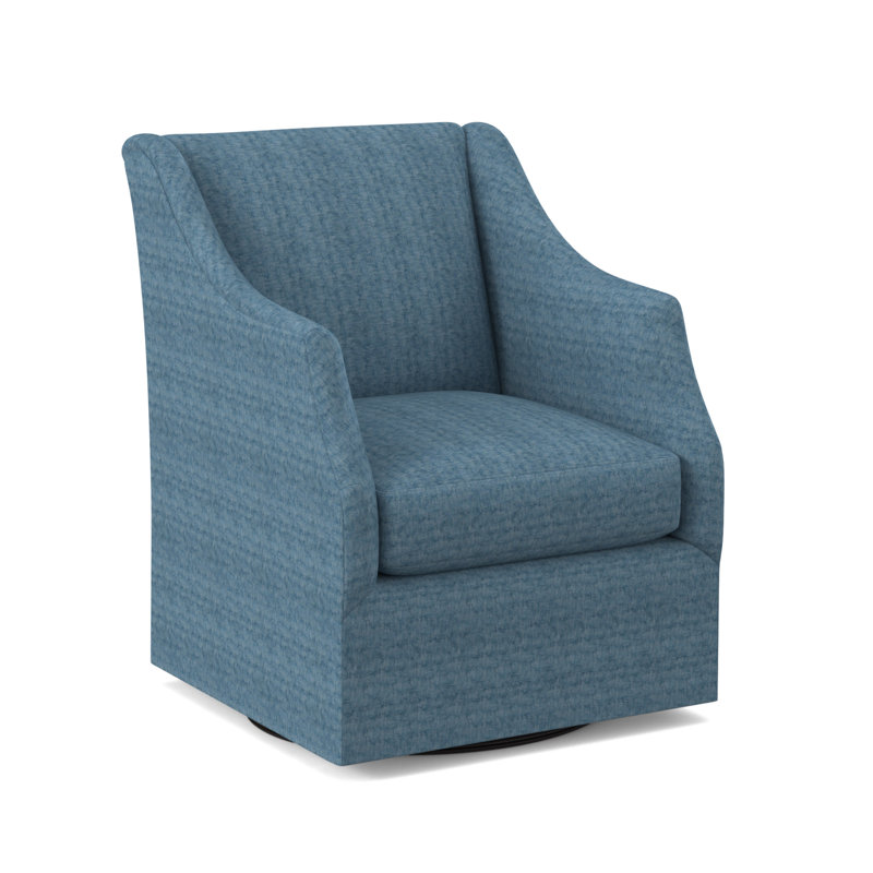 Chaise pivotante Claudette, Viscose océan Edworth