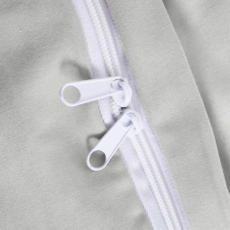  Duvet Cover Set, Light Gray, Twin Duvet Cover + 1 King Pillowcases