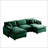 Oversized Modular Cushioned Sofa With Conversible Ottoman