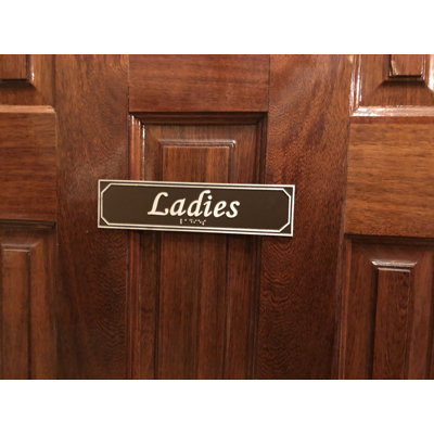 Aluminum Ladies Door Sign with Braille