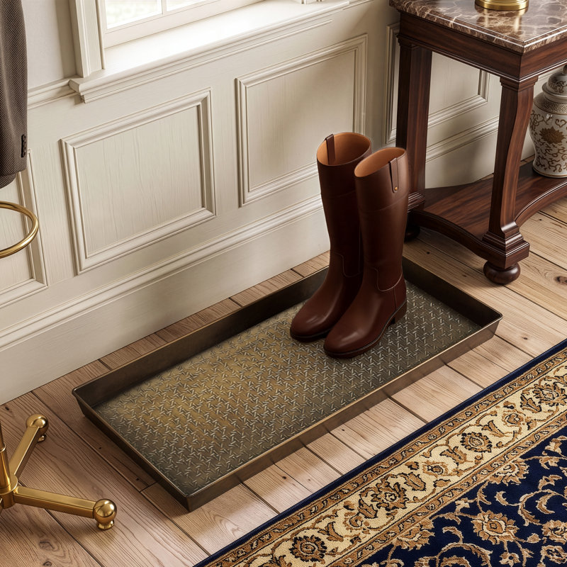 Tapis de rangement intérieur Caning 30 po x 13 po, Laiton antique
