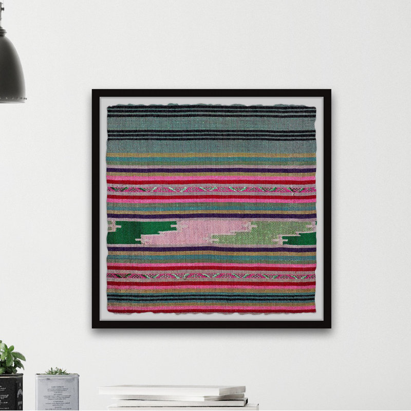 Coloured Lines - Single Picture Frame Print, 30cm H x 30cm W x 3.81cm D
