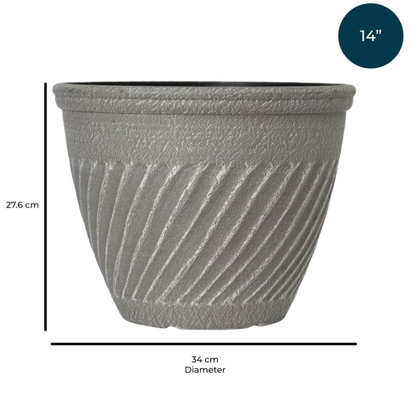 Pot Planter, 27.6cm H x 34cm W x 34cm D