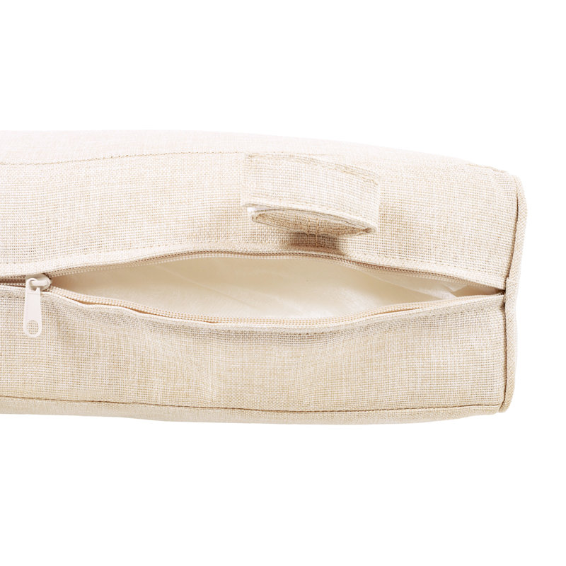 Fauteuil club d'extérieur pour 2 personnes avec coussins en bois blanc et beige, conception classique pour foyer 2, patio