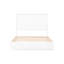 Structure de lit grand blanc en bois massif, limite de poids de 600 lb, compatibilité du matelas de 8 à 10 po, assemblage facile pour la chambre à coucher, installation rapide, taille, bois, capacité, ajustement, élégance et rénovation de meubles