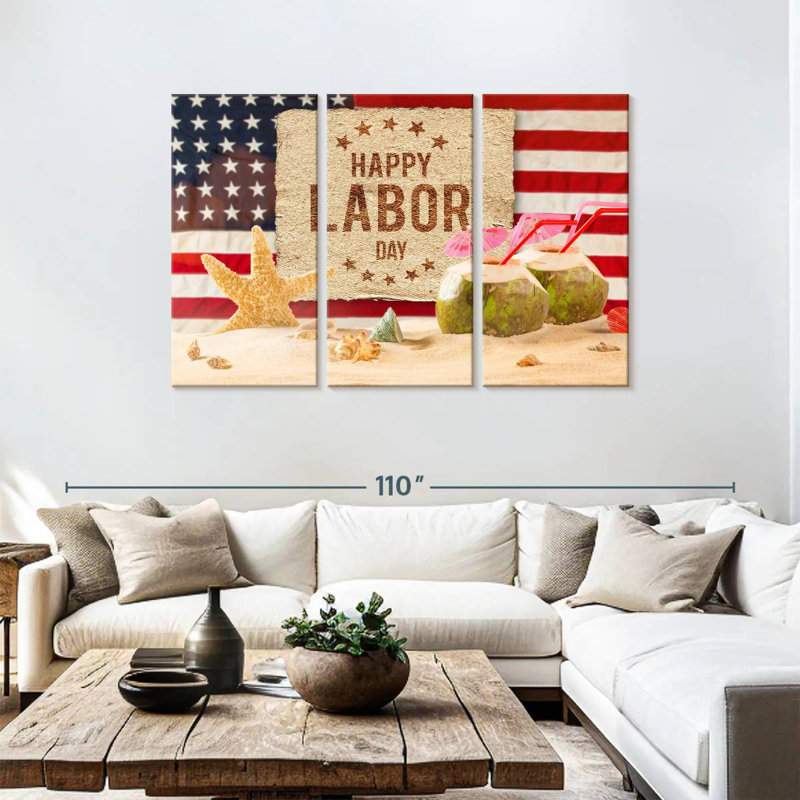 Bannière «Happy Labour Day», H 48 po x l 74 po