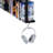 Wall Mounted CD Storage Rack with LED Light Strip and Hooks, Metal Media Storage Organizer for Living Room, Bedroom, Office
