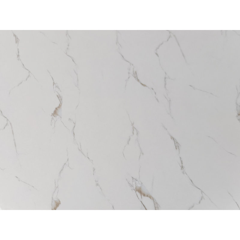 Ensemble de salle à manger rustique rond en faux marbre