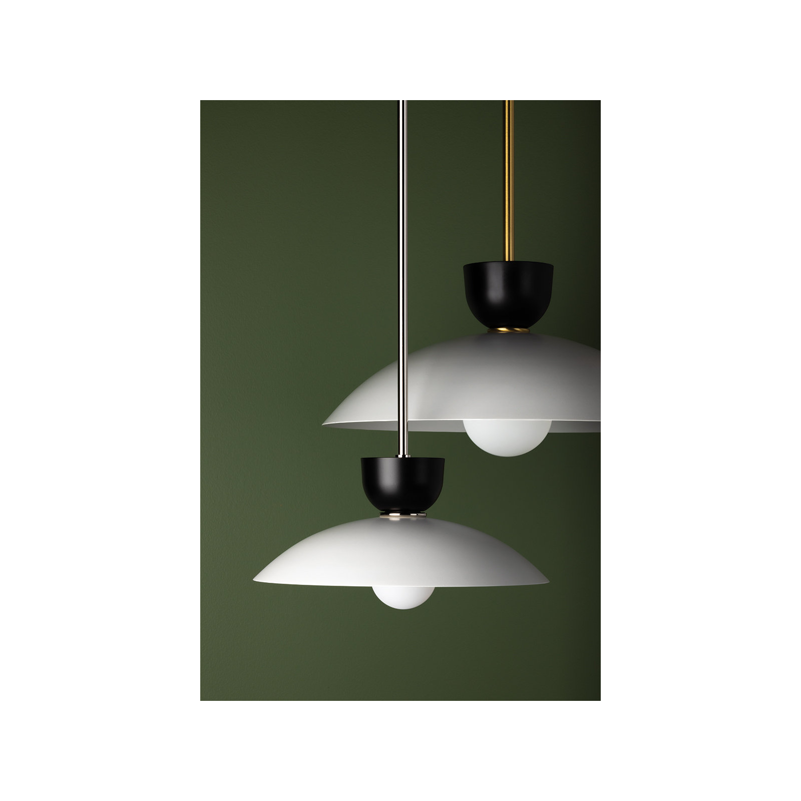 Viera Single Light Metal Pendant, Aged Brass, 10" H x 19.75" W x 19.75" D