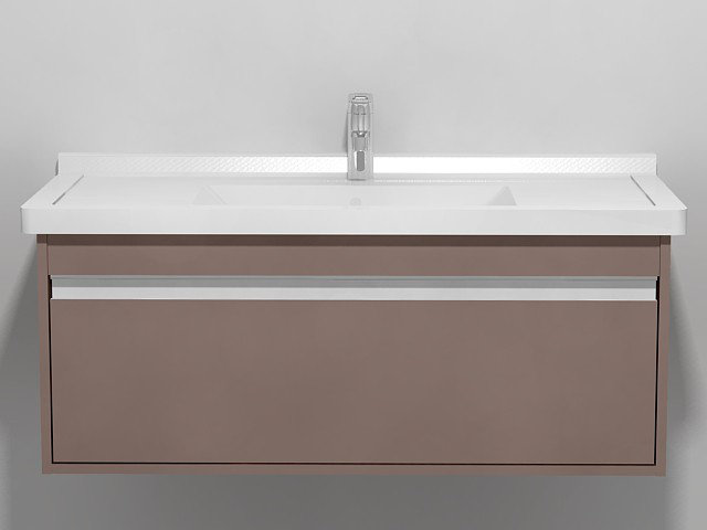 Base de meuble-lavabo simple 39,38" ketho, Basalte mat