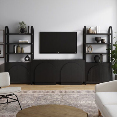 Warrick Sideboard And Bookcase Set Entertainment Center