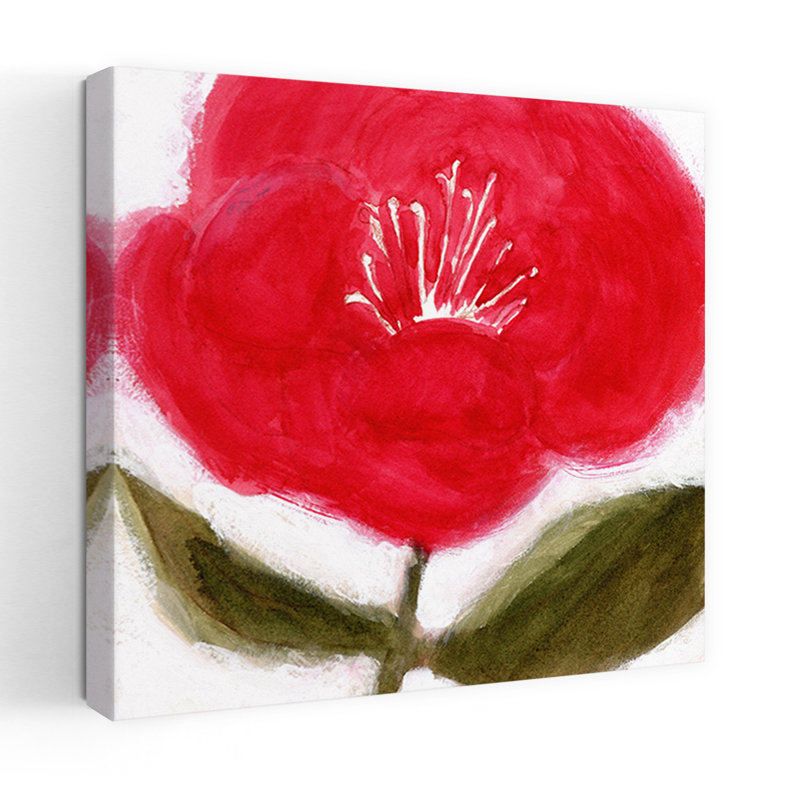 Art contemporain abstrait, art floral coloré, H 24 po x l 24 po