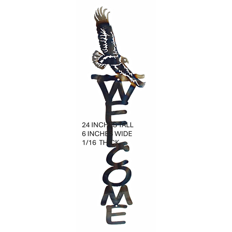 EAGLE FLYING VERTICAL BIENVENUE