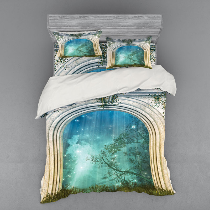 Ensemble de housse de couette Mystic Blue, Housse de couette grand + 3 pièces supplémentair