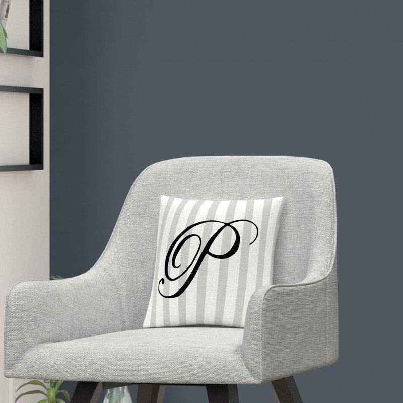 ABC Striped Throw Pillow, P