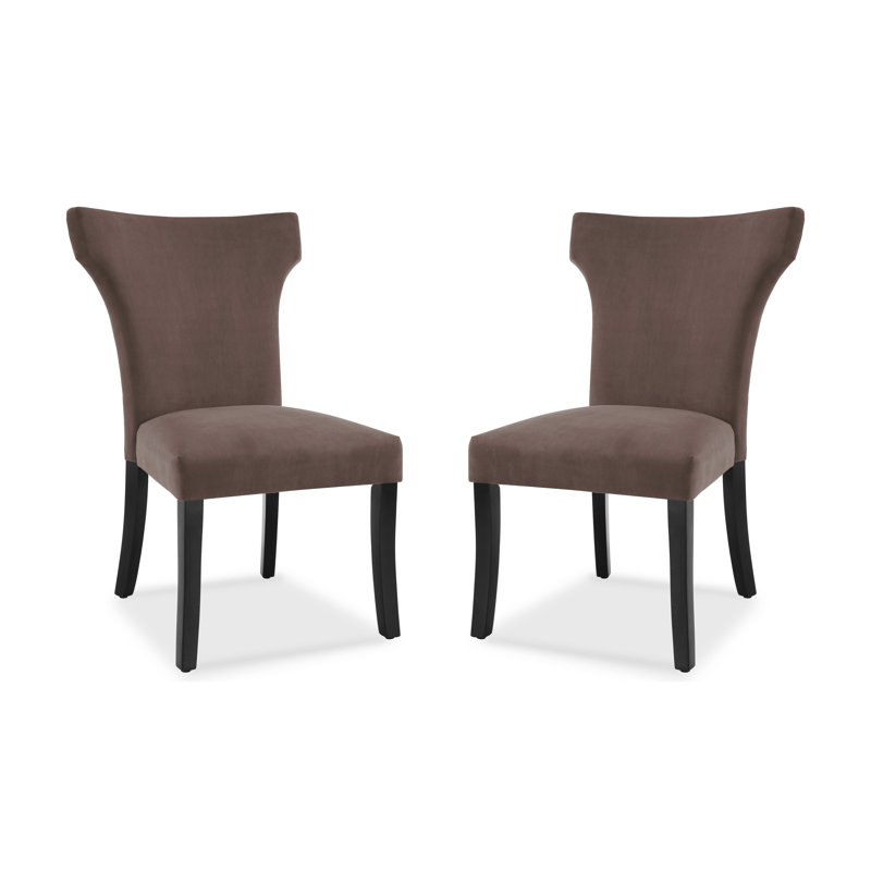 19.5'' H Upholstered Parsons Chair, Chocolate