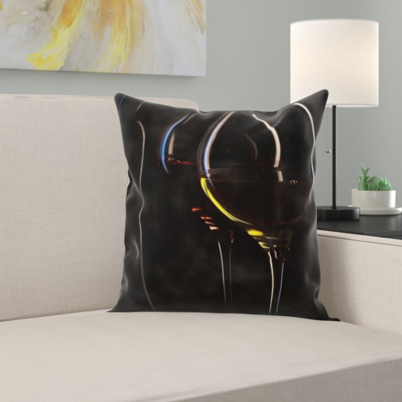 Housse et insert de coussin carré pour bouteilles de vin