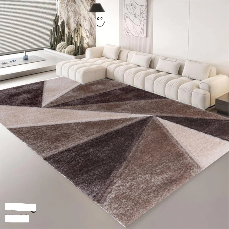 Geometric Shag Area Rug, Rectangle 200 x 290 cm