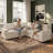 Abramson L-Shaped Corduroy Sectional Pull-Out Sofa Bed-1646452161