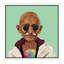 Mahatma Gandhi by Amit Shimoni - Floater Frame Print on Canvas-1512749764-1512749769