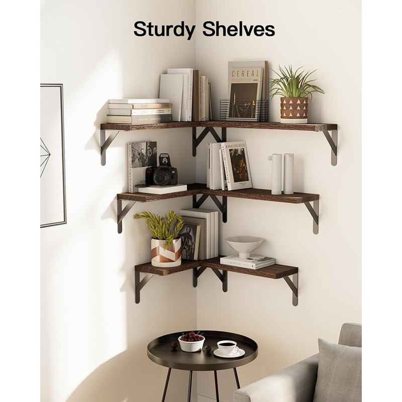 Ensemble de 6 tablettes murales rustiques