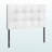 Althorn Upholstered White Leather Look Twin Bed Headboard, 47.34" H X 42.07" W X 2.87" D