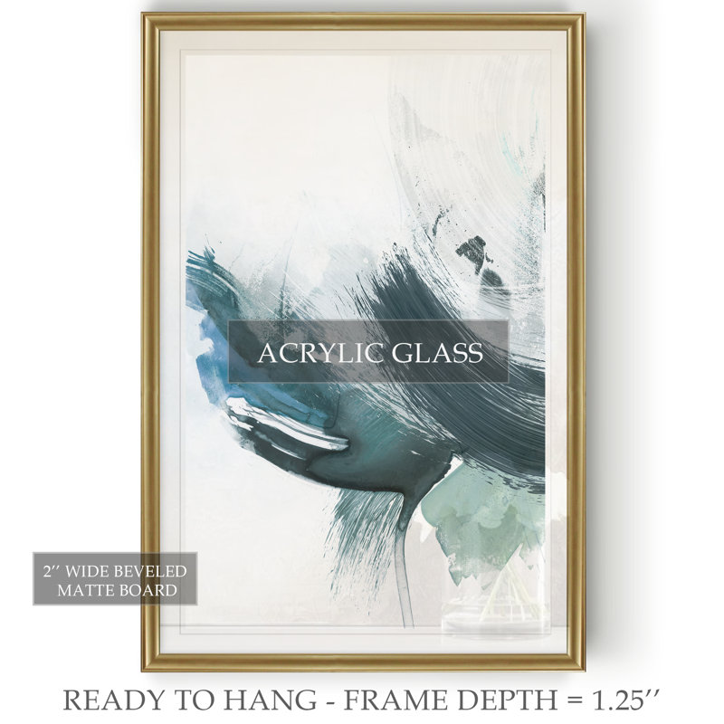 «Liftig Coastal Crush I», reproduction sur toile, H 30,5 po x l 42,5 po x P 1,5 po, Cadre doré