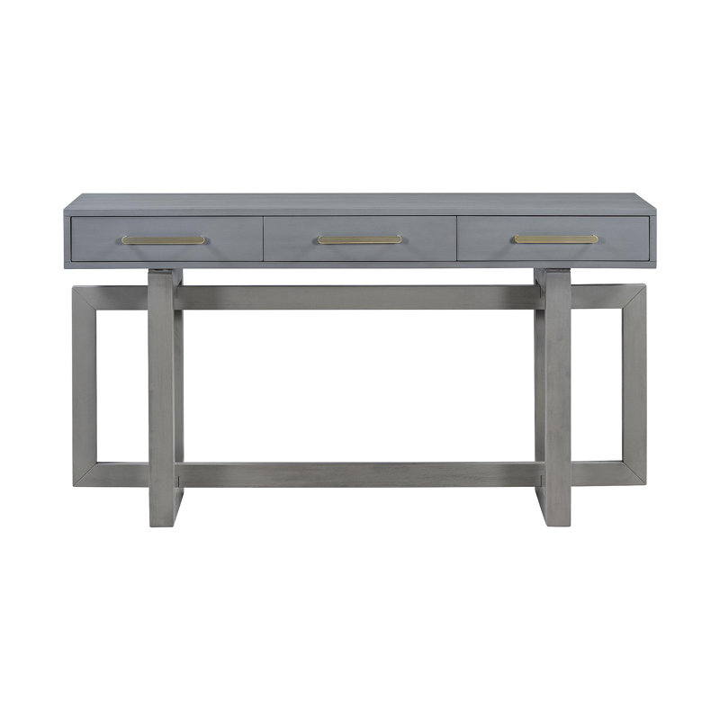 Console élégante avec trois tiroirs, table d'entrée très longue pour vestibule, couloir, salon, vestibule, couloir