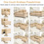 Canapé modulaire surdimensionné en U 170 po Camel
