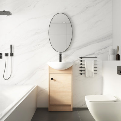 Freestanding 18 Inch Bathroom Vanity, Small Bathroom Vanity With Sink, Bathroom Vanity And Sink Combo (KD-PACKING)