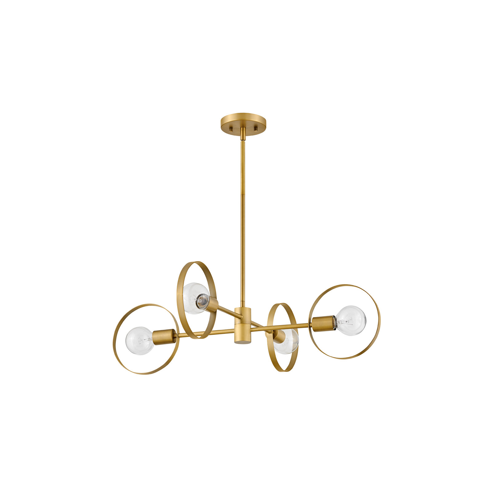Alexandro 4 - Light Dimmable Sputnik Chandelier, Lacquered Brass