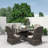 Algird 4 - Person Wicker Patio Dining Set with Square Table , Cushions Included-25359344