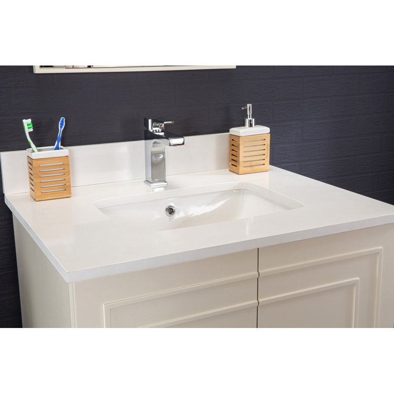Ensemble de meuble-lavabo 29,5 "avec miroir Chalyse, Crème