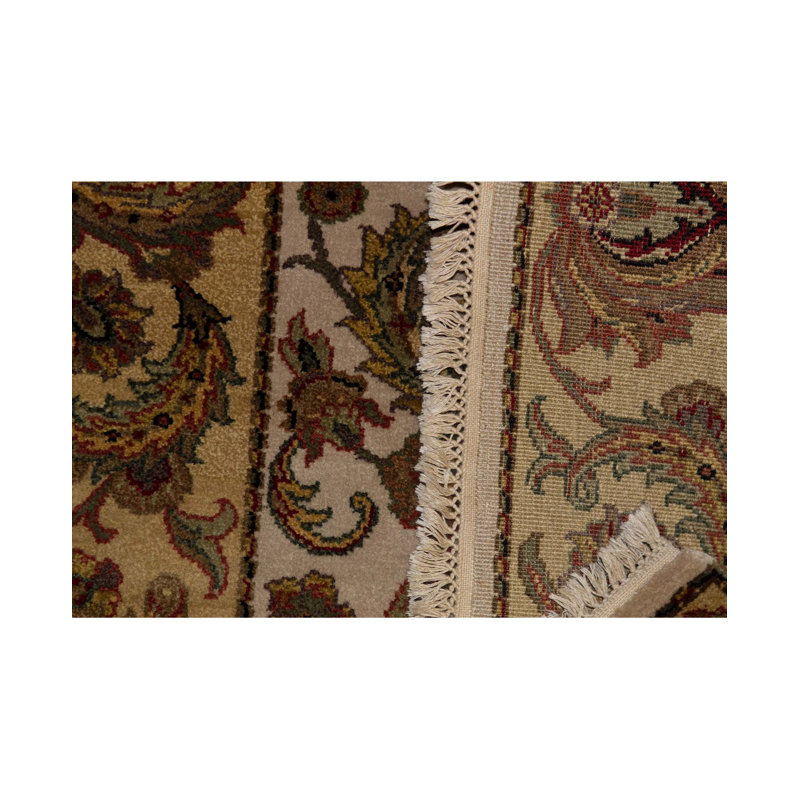 Tapis ivoire et or noué à la main de qualité supérieure Trinity