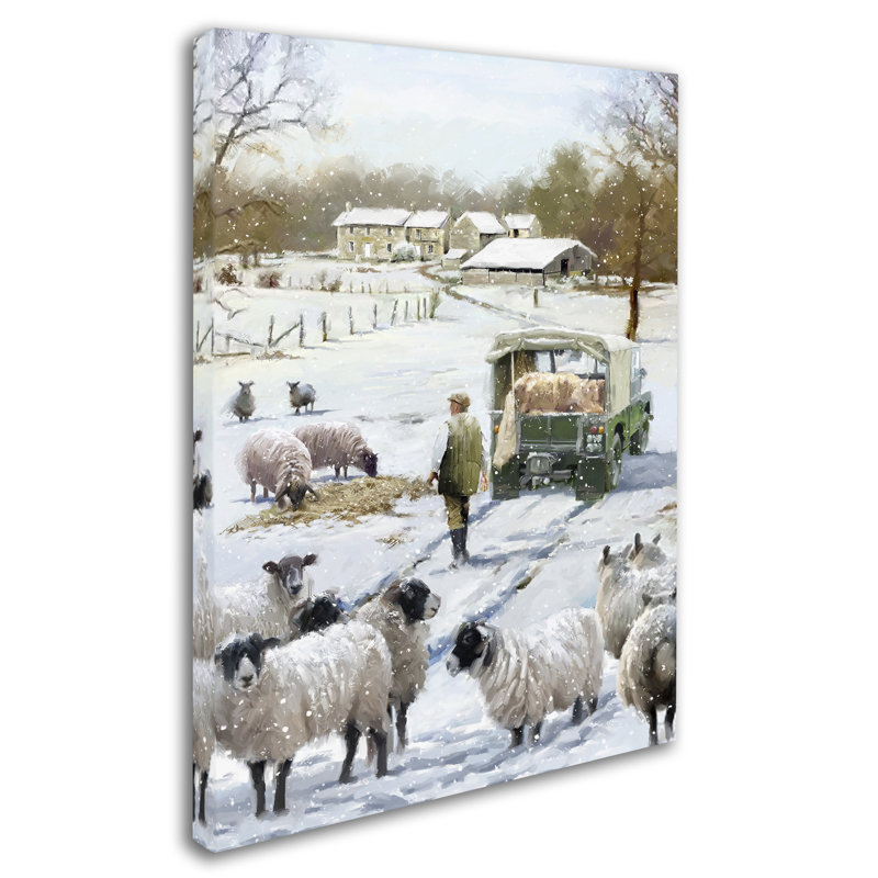 Armand 'Farmer Sheep Copy' Print on Canvas, 47" H x 35" W x 2" D