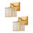 Dimmable Vanity Light with Crystal Glass Shade
