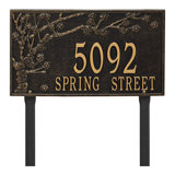 Personalized Spring Blossom Estate 2-Line Lawn Address Sign