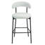 Tabouret de bar 26 po à hauteur de comptoir avec tabouret de bar en tissu avec base thermolaquée et repose-pieds-1122516180