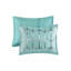 Ensemble de literie moderne Aqua Silver, microfibre hypoallergénique, chambre à coucher contemporaine