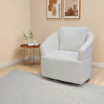 Modern 360 Degree Swivel Sofa Chair, Round Armchairs With High Backrest And Upholstered, Velvet Accent Chair For Living Room,Bedroom, Office, Small Spaces