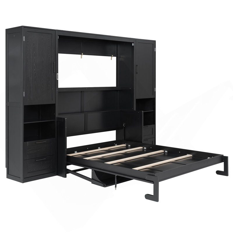 Lit escamotable peu encombrant avec rangement intégré et aménagement personnalisable