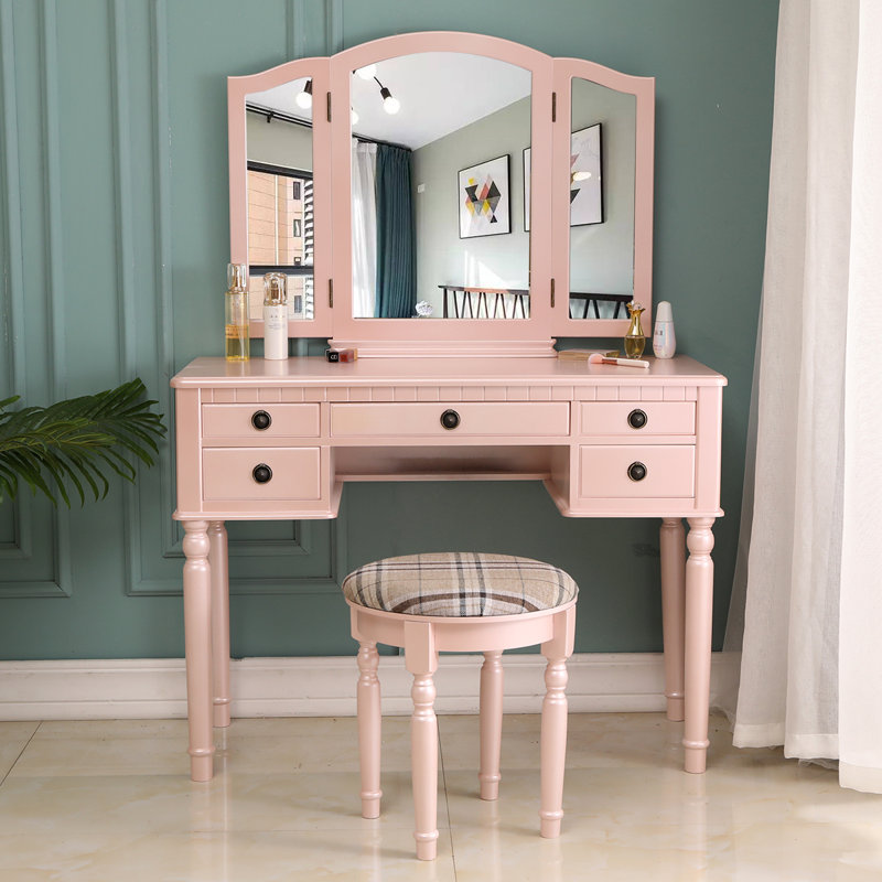 Ensemble coiffeuse et tabouret Bruck