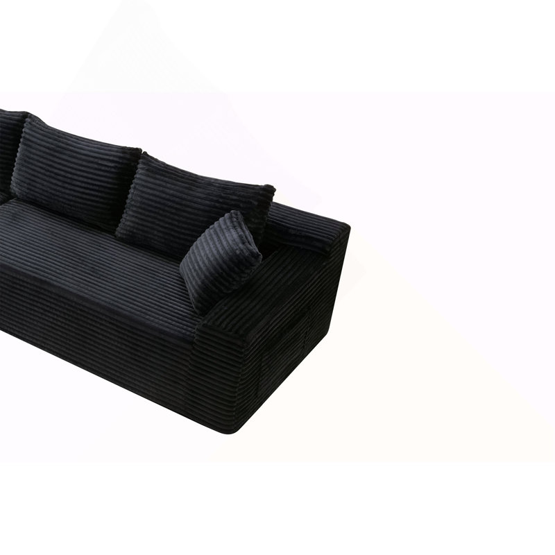 Canapé modulaire 94,5 po Cloud, 29.5" H x 94.5" W x 60.2" D, Black
