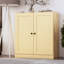 Bibliothèque 100% bois massif à 3 tablettes avec portes, bibliothèque avec tablettes réglables, l 35,75 po x H 32 po-461208354