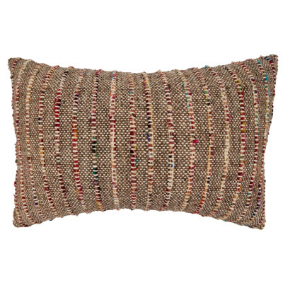 Rosa Collection Cotton Striped Lumbar Pillow Cover