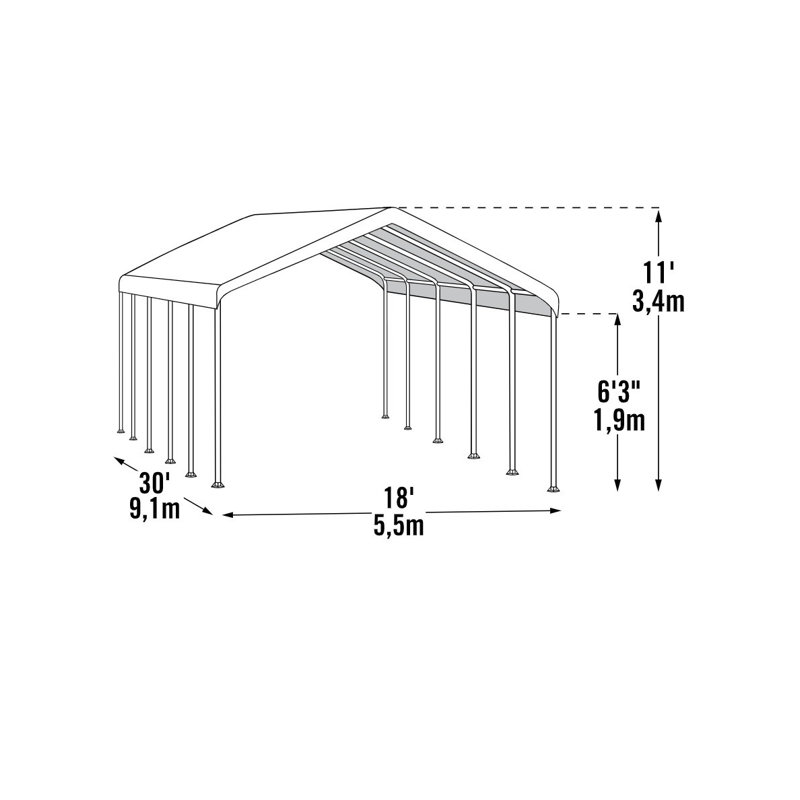 Super Max 18' W x 30' D Canopy